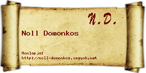 Noll Domonkos névjegykártya